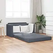 Floor Sofa Bed, 2-in-1 Dark Grey Velvet Couch, Convertible Folding Sleeper for Living Room, Apartment Furniture