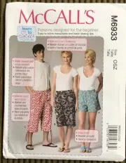 McCalls Pattern M6933 Misses Mens Teens Boys Shorts Learn To Sew XS S M L Xl