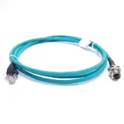 Lumberg 0985 706 104/2M Ethernet Cable Cat5e, M12 4-Pin Female to RJ45 Male, 2m