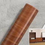 Peel and Stick Wood Grain Contact Paper, Self-Adhesive Decorative Wood Wallpaper Removable Vinyl Film Easy to Apply for Old Furniture Kitchen Cabinets(A,80cmx3m)