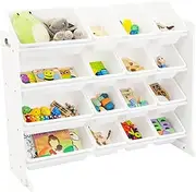 Humble Crew Cambridge Super Sized Toy Storage Organizer with 16 Storage Bins, White