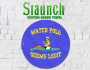 Staunch - Seems Legit Round Towel BLUE