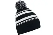 Beechfield Unisex Adult Fan Striped Beanie (Black/White) (One Size)