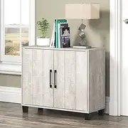 [Galano] Lucca 12 Pair Shoe Storage with Adjustable Shelf, Wood Freestanding Organizer for Entryway, Small Narrow Shoe Rack Cabinet, Easy Assembly, 13.1" D x 31.1" W x 26.2" H, Dusty Grey Oak