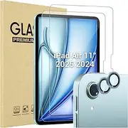 ProCase 2+2 Pack Screen Protector for iPad Air 11 inch 7th (M3) 2025 / 6th (M2) 2024, Camera Lens Protector for iPad Air 7/6 -Blue