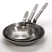 [DE BUYER] Mineral Pan, Fry Pan - set of 3 (includes: 8", 10", 12") - Mineral