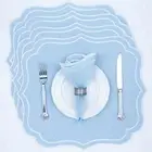 Bryonia Cotton Linen Placemats Set of 4 - Double Layered Machine Washable Wri...