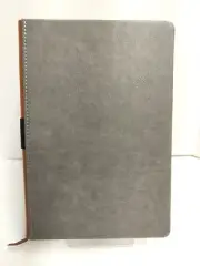 Lemome Leather Undated Inspirational Daily Planner Grey 8.5" x 5.5" New