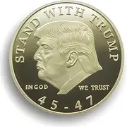Trump Challenge Coin - Stand with Trump, MAGA Coin, 45th President Token, Patriotic Collector's Item, 1.57 Inches