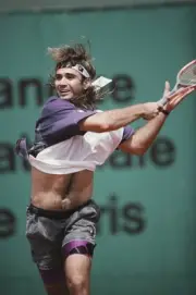 American tennis player Andre Agassi competing to reach the final M- Old Photo