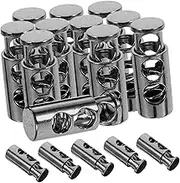TEHAUX 25pcs Adjustable Metal Spring Cord Locks Durable Drawstring Stoppers for Clothing DIY Crafts Accessories Effortless Fit with Innovative Design for Multiple Projects
