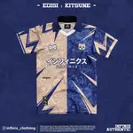 INFINI CLOTHING RETRO STYLE EDISI KITSUNE 短袖T恤休閒球衣戶外寬鬆短袖T恤