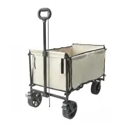 Heavy Duty Folding Utility Wagon Cart 440lbs Capacity Beach & Grocery Trolley with All Terrain Wheels