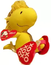 Snoopy Peanuts Woodstock Valentines Plush XOXO Flip Flops Whitmans