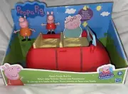 Peppa Pig Family Red Car w/ Peppa & Mummy Figures Hasbro Talking Sound NEW!