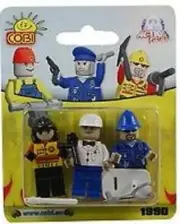 COBI Action Town 3 Figures Building Set 1990 NEW Retired Un-opened