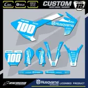HUSQVARNA TC50 TC65 MOTOCROSS GRAPHICS CUSTOM MX GRAPHICS KIT 50 65 BLOK BL-O/WH