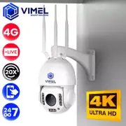 4G Security Camera 24/7 Recording ULTRA HD 4K 20X Zoom Human Car Auto Tracking