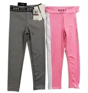 2 PAIR LEGGINGS--DKNY SPORT--ACTIVEWEAR--Girl's--Size 4--BRAND NEW