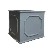 Grey Flower Pot 38x38x38cm Square Outdoor Indoor Garden Planter Plant Planter