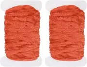 uxcell Chenille Fly Tying Total 10 M, 2 Pack Rayon Chenille Fly Tying Materials Line Fly Thread Supplies for Making Fishing Hook Jig Making Fly Patterns Fly Fishing, Orange