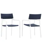 Modway Raleigh Outdoor Patio Aluminum Armchair Set Of 2