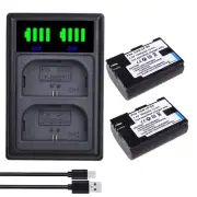 2X LP-E6 Battery & Dual USB Charger for Canon EOS R Mirrorless Digital Camera