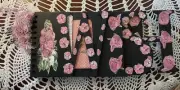 Junk Journal Die Cut Chipboard Waterfall “Pink Floral Wish” Journal Spiral Bound