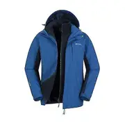 Mountain Warehouse Mens Thunderstorm 3 in 1 Waterproof Jacket Grey M