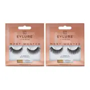 2x Eylure London Most Wanted U Want It Silk Perfect False Eyelashes