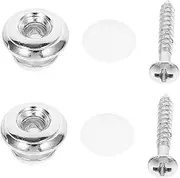 JEWEDECO 1 set Metal Strap Locks for Guitar Durable Replacement Guitar Strap Lock Studs with Quick Release System for Ukulele Easy to Install