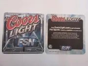 2006 COORS Brewing Co Beer Coaster: Coors Light ~ Fox Sports Network Scores +