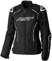RST S-1 Ladies Motorcycle Textile Jacket, black-white, Size XL for Men Black White