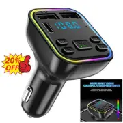 Wireless Bluetooth FM Transmitter Car Dual USB Type-C Handsfree US
