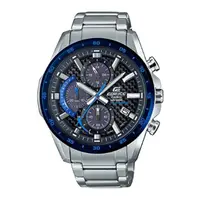 在飛比找momo購物網優惠-【CASIO 卡西歐】EDIFICE 太陽能賽車三眼 不鏽鋼