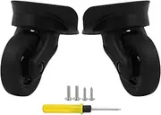 RDEXP 2Pcs Travel Black 2.99" Luggage Wheels Replacement W193 W/Screws for Suitcase