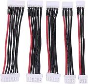 Lipo Extension Cables, 5Pcs/Set Lipo Balance Extension Cable Silicone Wire Leads RC Accessory for 2S / 3S / 4S / 5S/6S 10cm