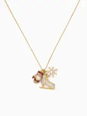 Snow Day Ice Skate Necklace