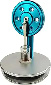 JWQFBC Educational Steam Heat Model, Engine Model Equipment, Desktop Engine Toy, Low Temperature Engine Model, Blue