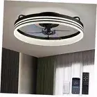 Ceiling Fans with Lights, Flush Mount Ceiling Fan with Lights and Black1