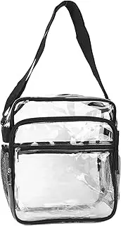 Baxnore PVC Clear Shoulder Bag, Transparent Shoulder Bag, Large Capacity Transparent Handbag, Lightweight Shoulder Bag for Travel Concerts Sports