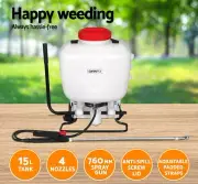 15L Weed Sprayer Weed Preventers Knapsack Backpack Plastic Pressure Sprayer