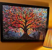 Challenging Stained Glass Puzzle Tree Of Life Puzzles For Adults 1000 Pcs Gift