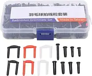 Badminton Stringing Tools,4.9x2.5x0.8in Badminton Grommets Set Nylon Material with Eyelet, Double Eyelet, Double Nail for Badminton Racket Replacement
