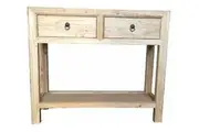 MF Chinese Antique Reproduction 2-Drawer Hall Table with Shelf