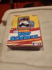 BOX 1987 Fleer Baseball Star Stickers Trading Cards 36 Wax Packs Unopened