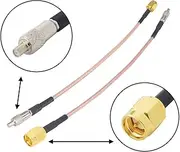 BOOBRIE RF Coaxial Adapter TS9 Female to SMA Male Straight Connector Jumper Cable RG316 Extension Cord 15CM Pack of 2