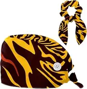 [YTYVAGT] Scrub Caps Women,Scrub Hats Suitable for Women,Animal Tiger Print Pattern