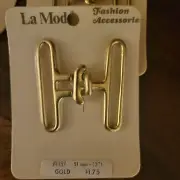La Mode Fashion Accesories Gold Houndstooth Belt Buckle 4 Pack