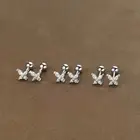 1Pair Fashion Butterfly Zircon Ear Studs Earrings For Women Cartilage Helix WIV